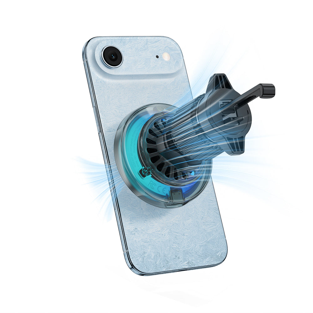 Acefast D61 Magnetic Car Air Vent Holder med Qi2 25W trådløs opladning - Grå
