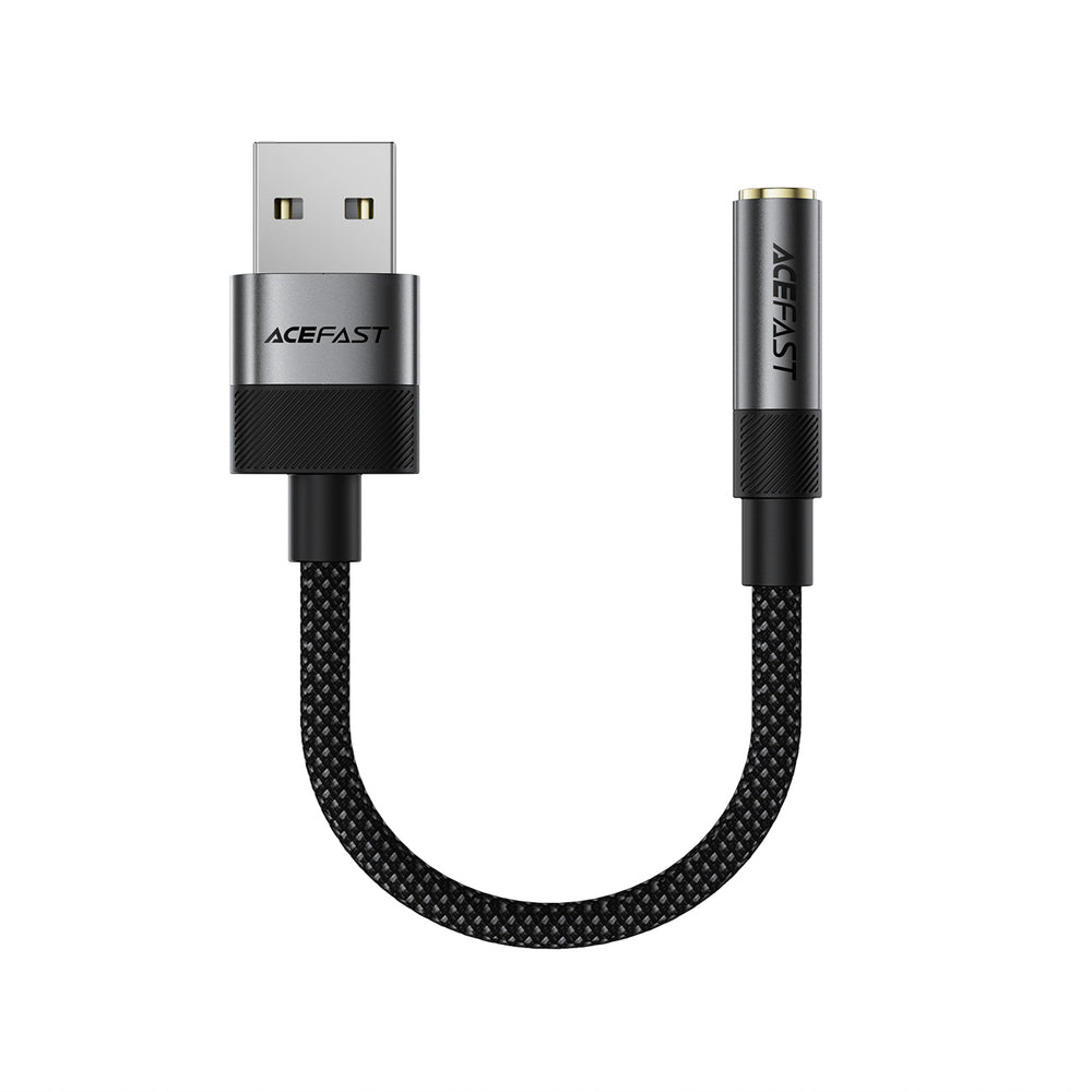 Acefast J13 USB-A til 3,5 mm mini-jack adapter - sort
