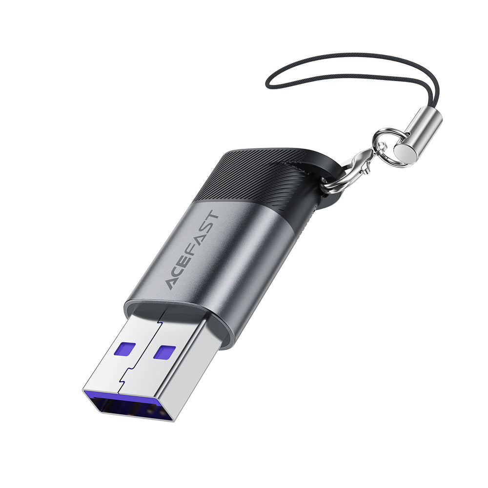 Acefast J8 USB-C - USB-A Adapter - Grå