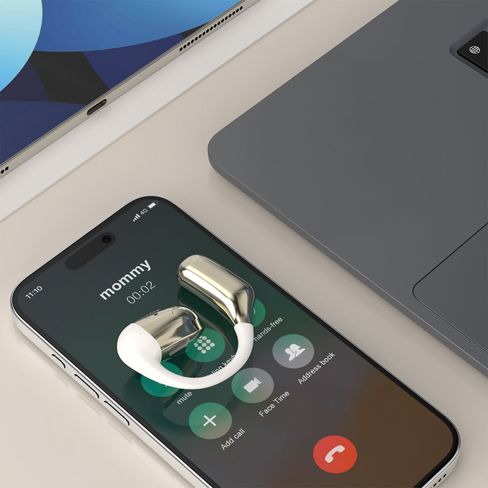 Dudao U4Pro Bluetooth universel over-ear headset til begge ører - beige og guld