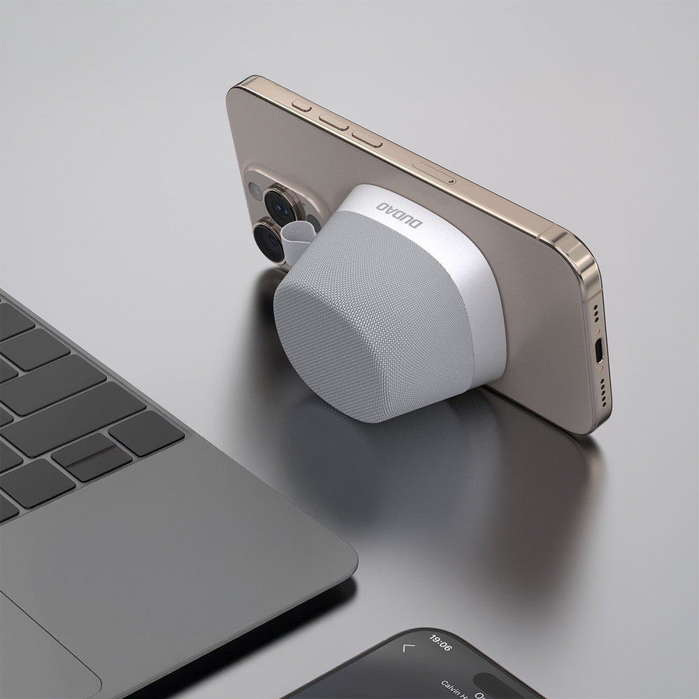 Dudao Y20 Wireless Speaker with Magnetic Mount Bluetooth 5.3 - Silver