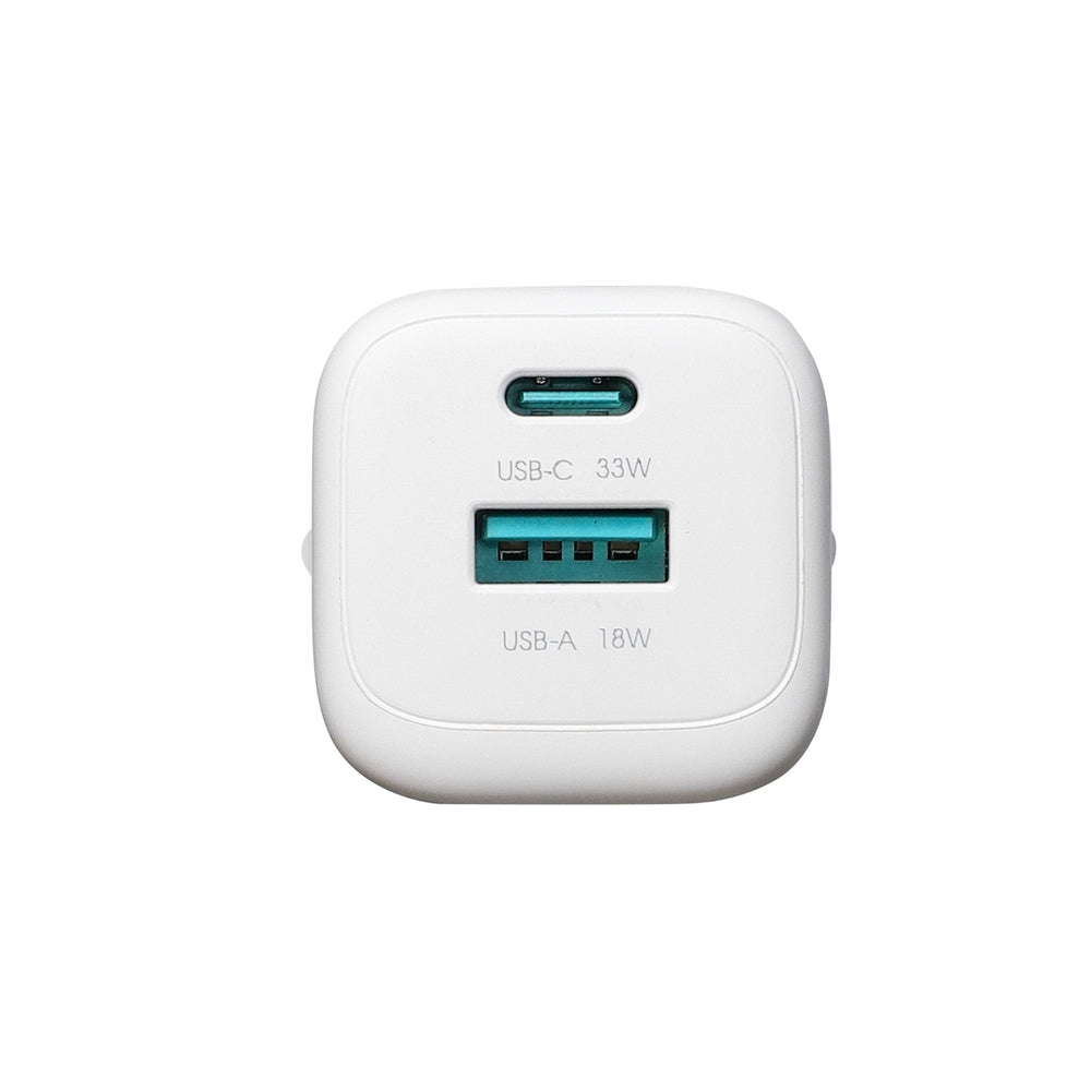 Joyroom JR-TG7 33W USB-A + USB-C Wall Charger - hvid