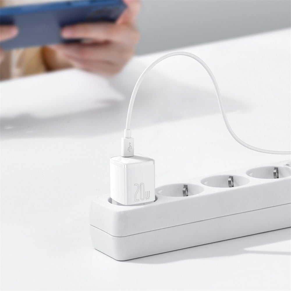 Baseus Cube 20W PD USB-C Wall Charger - White