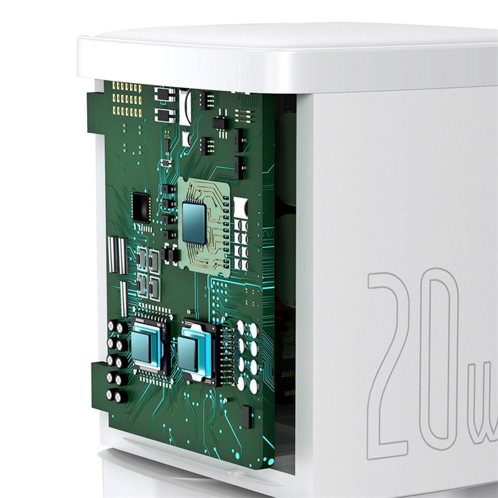Baseus Cube 20W PD USB-C Wall Charger - White