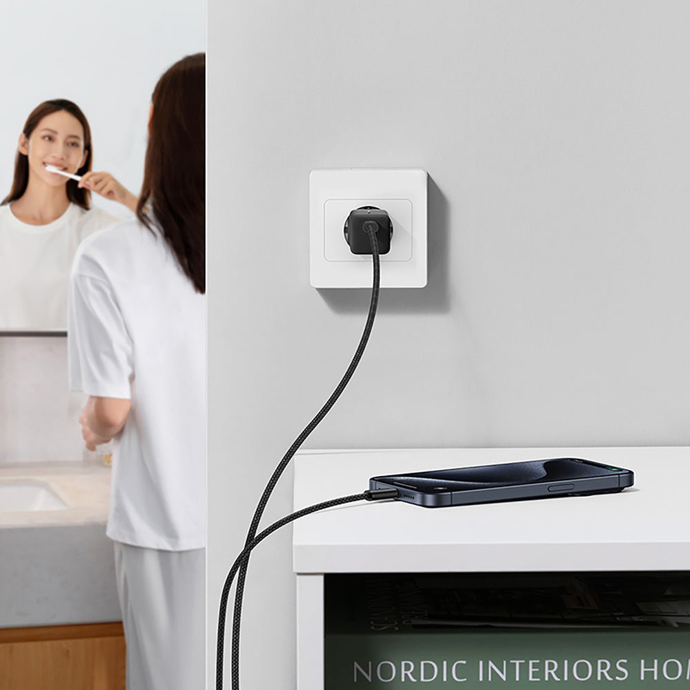 Baseus GaN5 30W Wall Charger with 100W USB-C to USB-C Cable - Black
