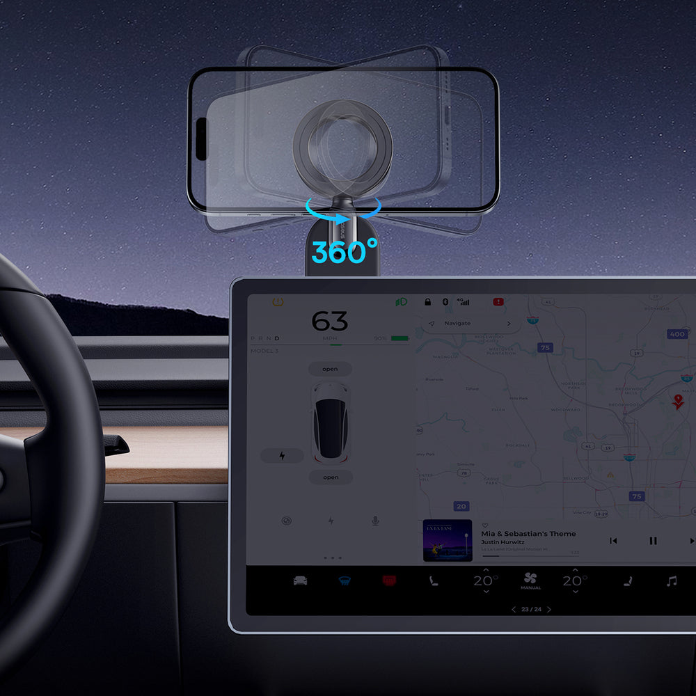 Baseus PrimeTrip C02 Go MagSafe Compatible Car Holder for Dashboard - Black