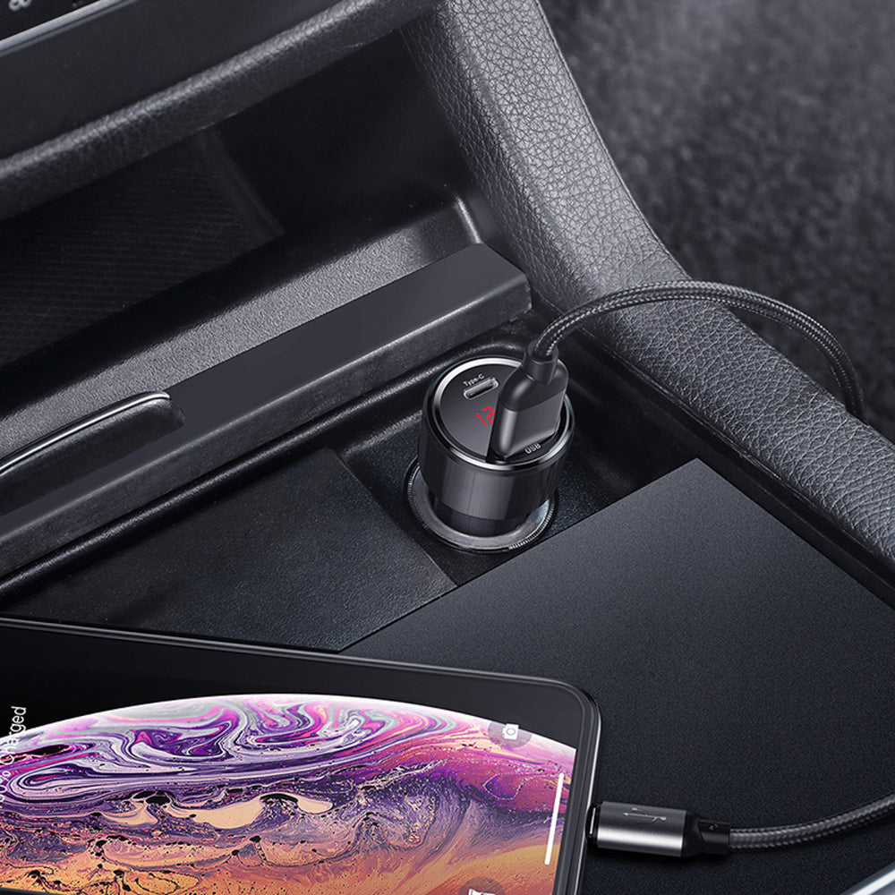 Baseus Magic Series PPS digital display (Type-c PD+QC) Intelligent dual quick charging and car charging of 45W Black(*)