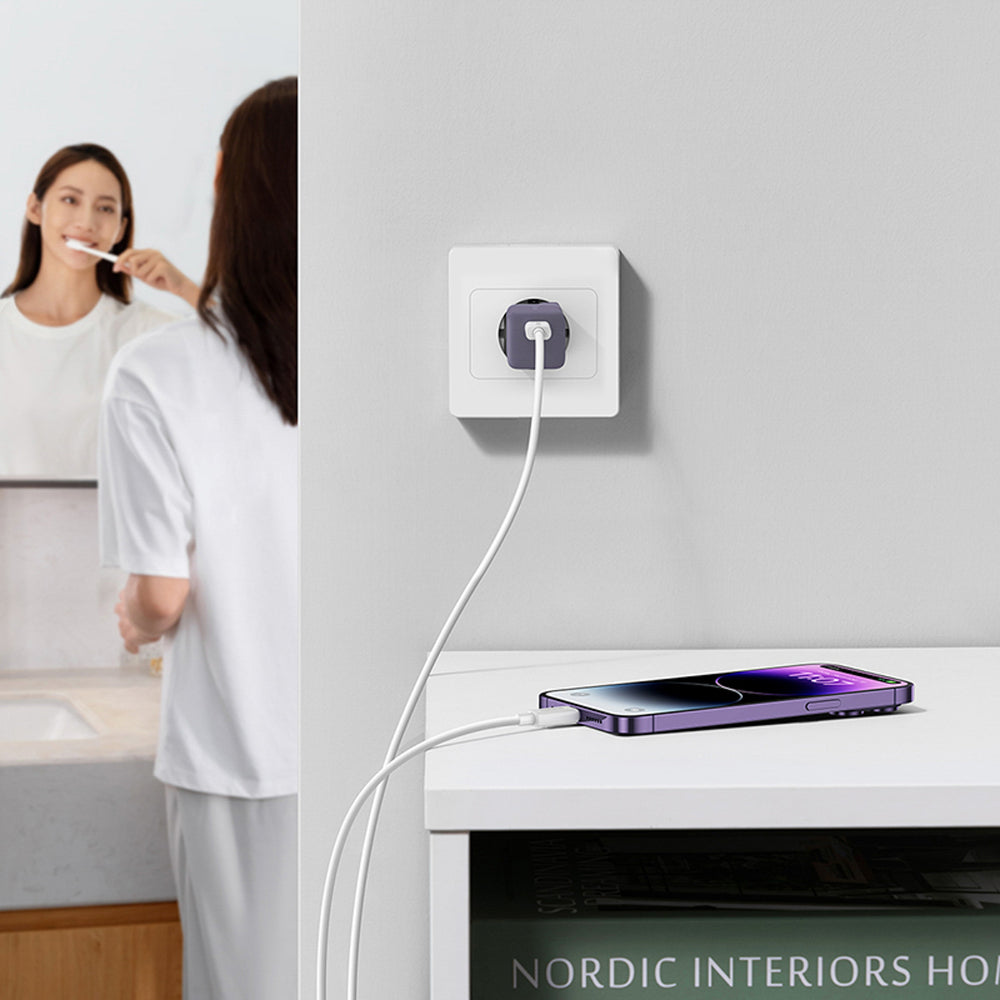 Baseus GaN5 30W USB-C EU Wall Charger - Purple