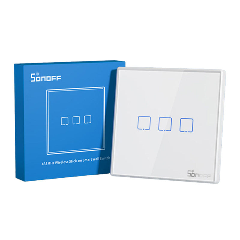 Smart Wireless Wall Switch Sonoff T2EU3C-RF 433MHz (3-kanal)