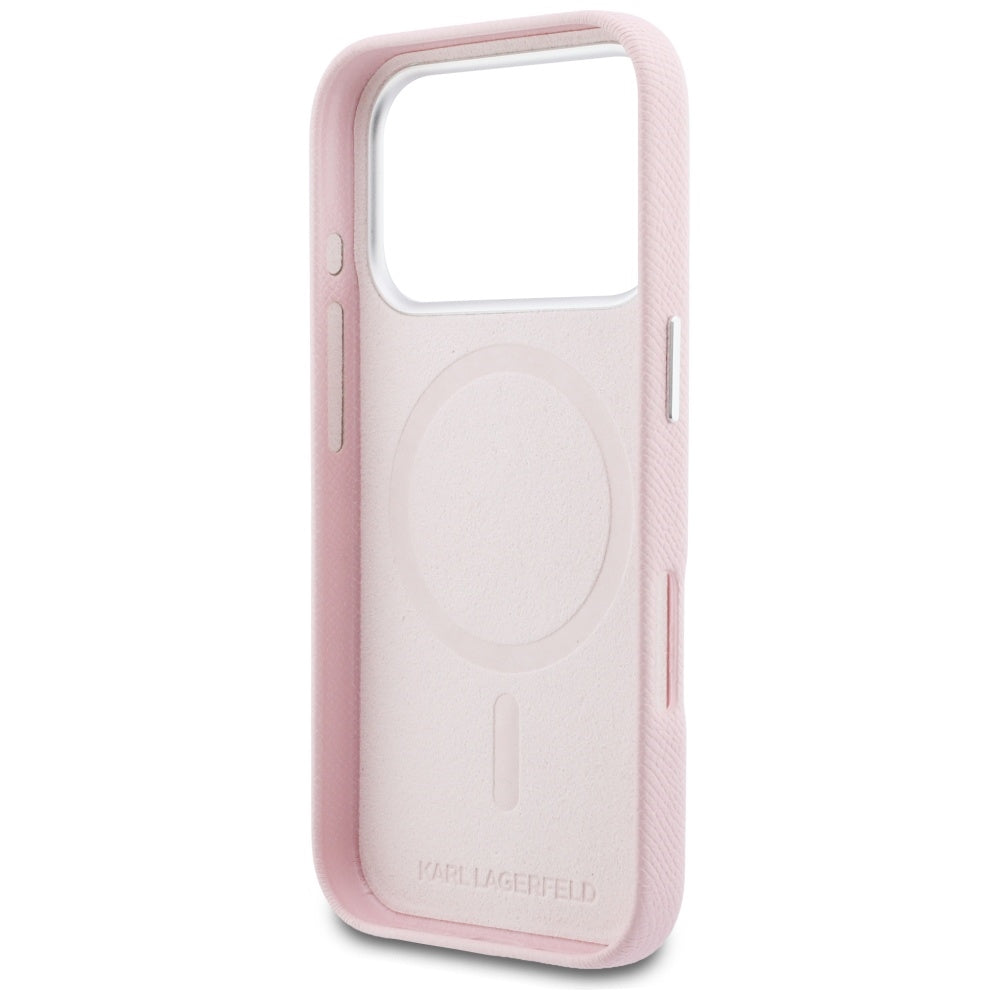 Karl Lagerfeld Karl Head Logo MagSafe Case for iPhone 17 Pro Max - Pink