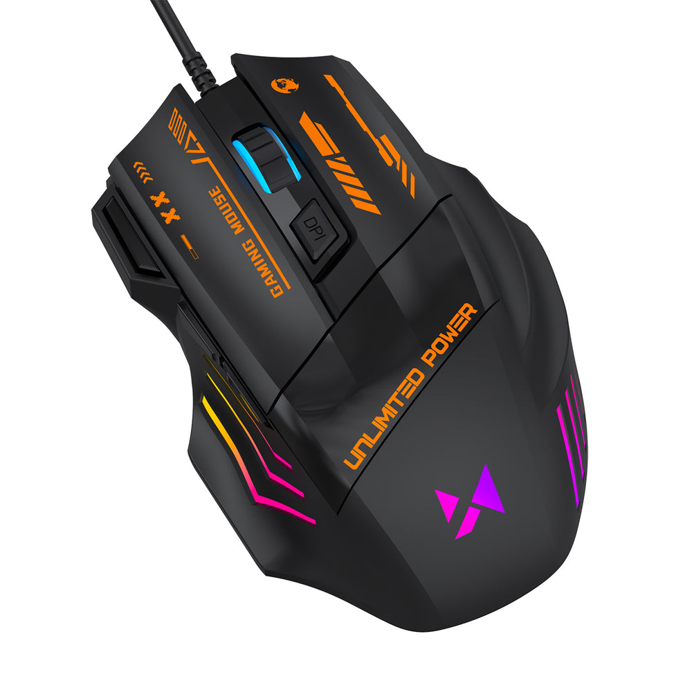 Wozinsky WMGK-1179W Wired Optical Gaming Mouse 7200 DPI with Backlight - Black
