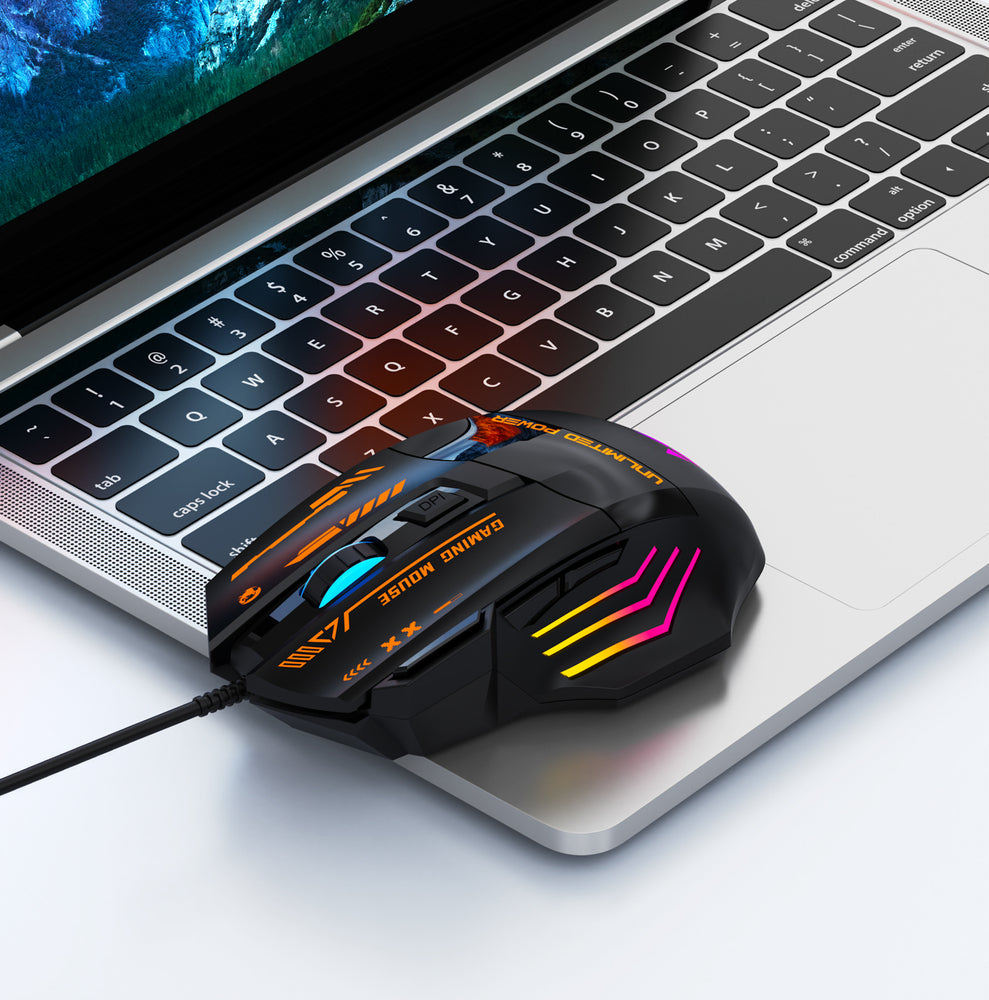 Wozinsky WMGK-1179W Wired Optical Gaming Mouse 7200 DPI with Backlight - Black