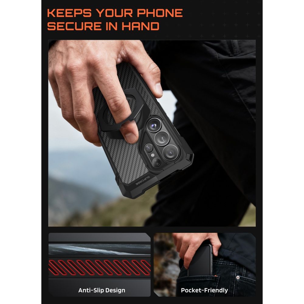 Supcase UB Grip Mag MagSafe Case til Samsung Galaxy S26 Ultra - sort