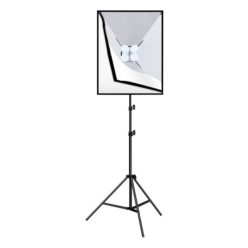 Studio sæt Puluz softbox 50x70cm, stativ, LED pære 4 stykker PU5071EU