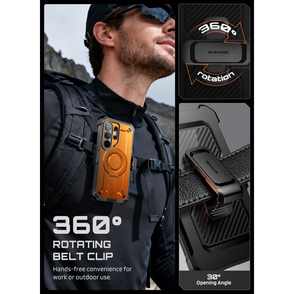 Supcase Unicorn Beetle Pro Mag MagSafe 2-set Case til Samsung Galaxy S26 Ultra - sort og orange