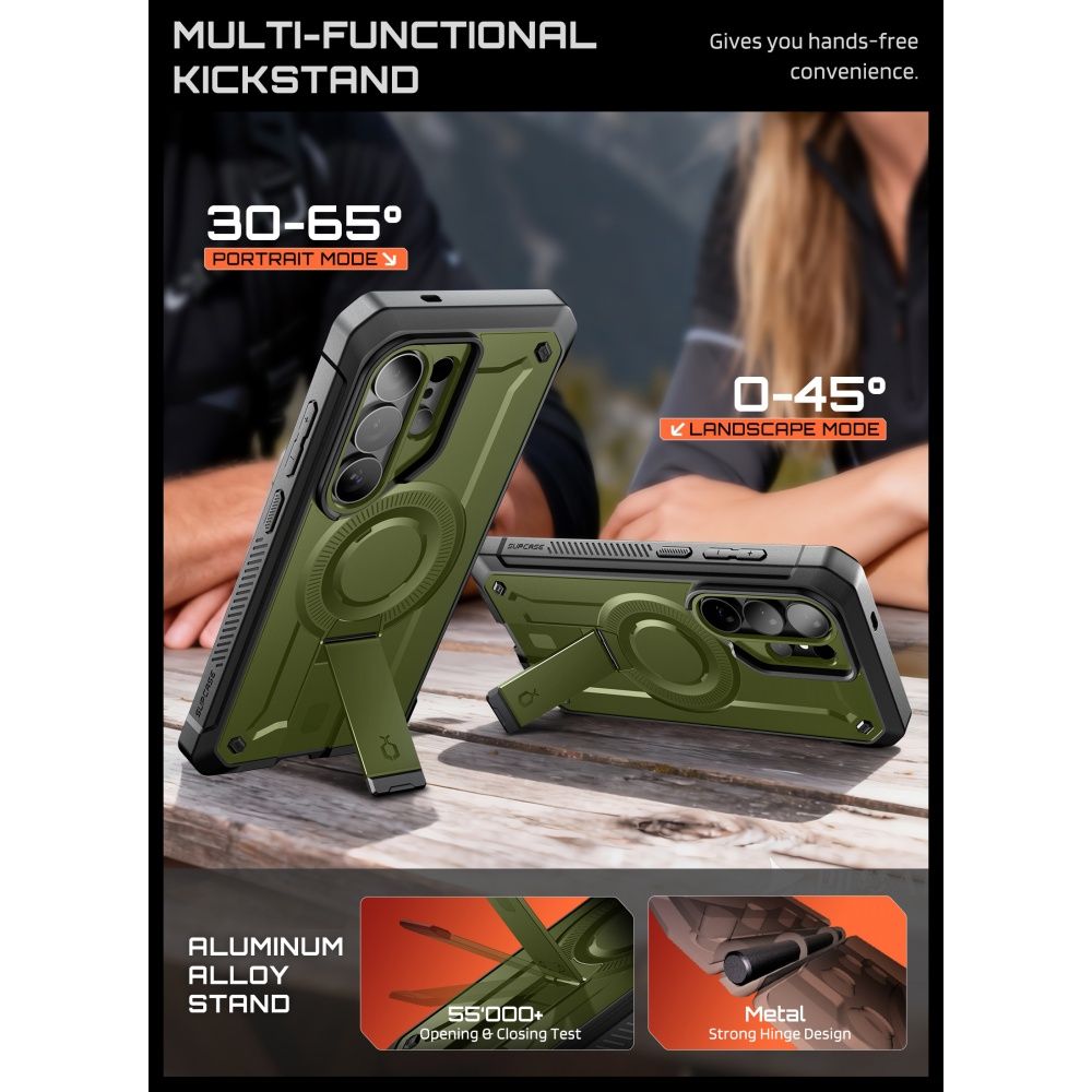 Supcase Unicorn Beetle Pro Mag MagSafe 2-Set Case til Samsung Galaxy S26 Ultra - Grøn og sort