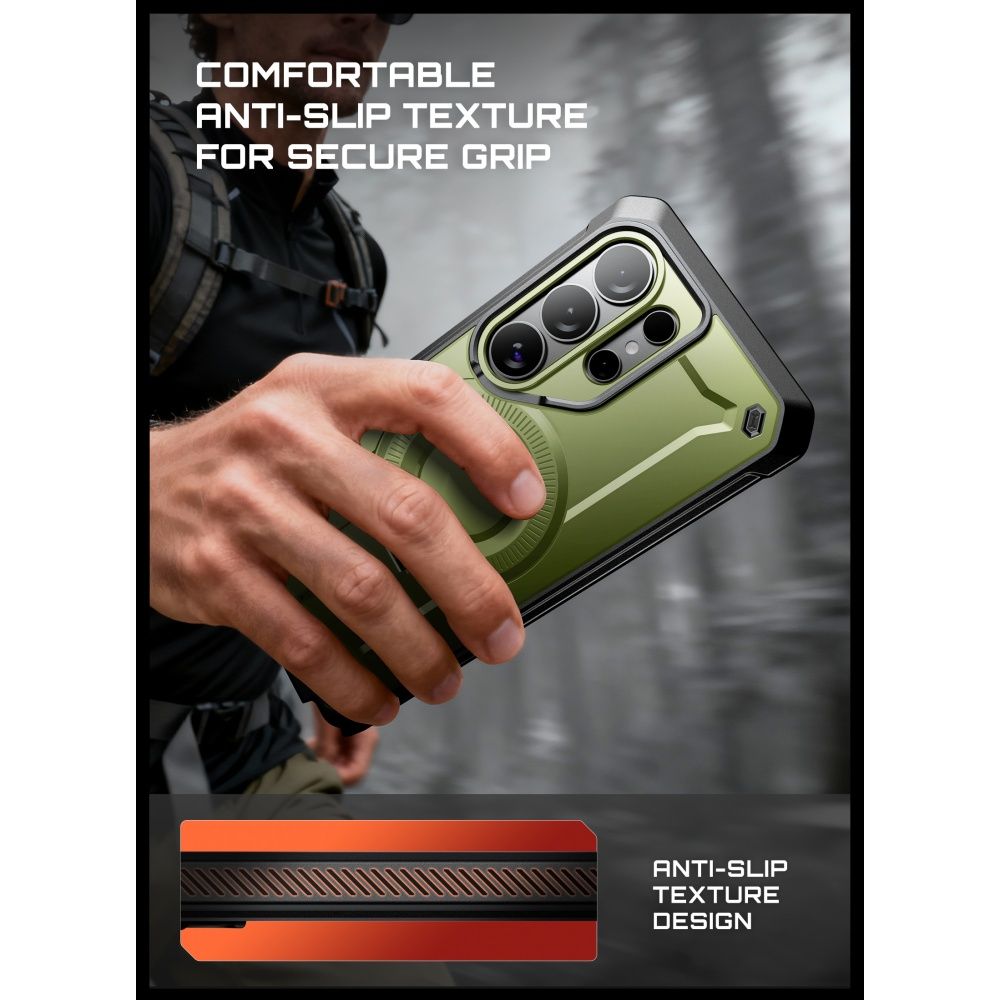 Supcase Unicorn Beetle Pro Mag MagSafe 2-Set Case til Samsung Galaxy S26 Ultra - Grøn og sort