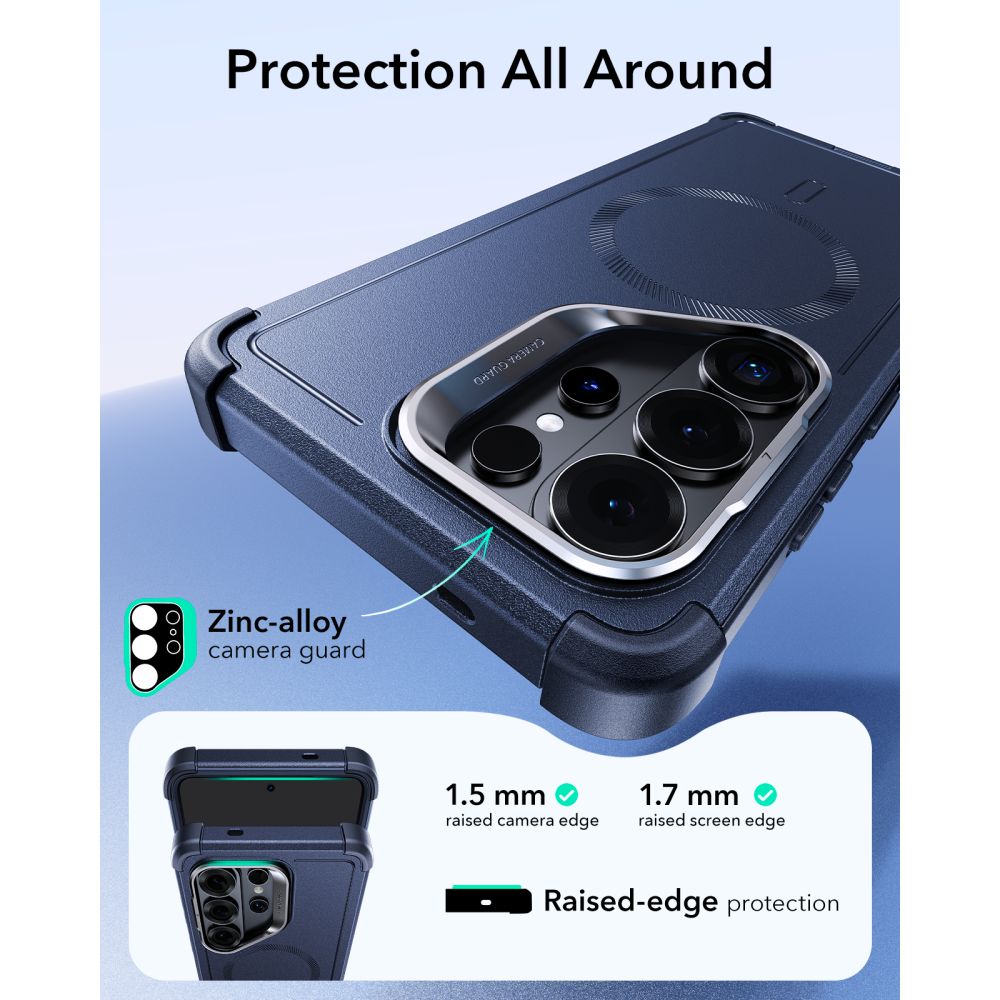 ESR Cyber Tough Kickstand MagSafe Case til Samsung Galaxy S26 Ultra - Navy Blue