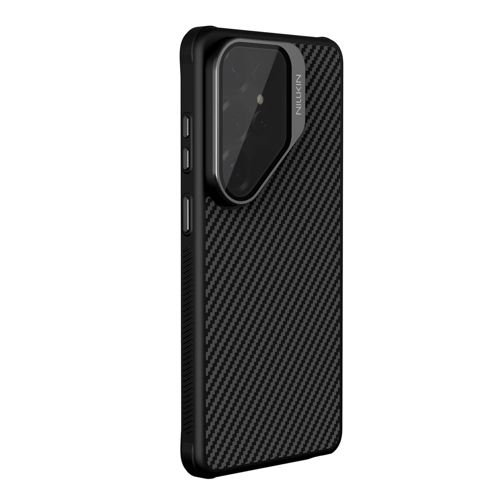 Nillkin CarboProp Magnetisk Case med Kamera Cover og Stand Kompatibel med MagSafe til Samsung S26 Ultra - Sort
