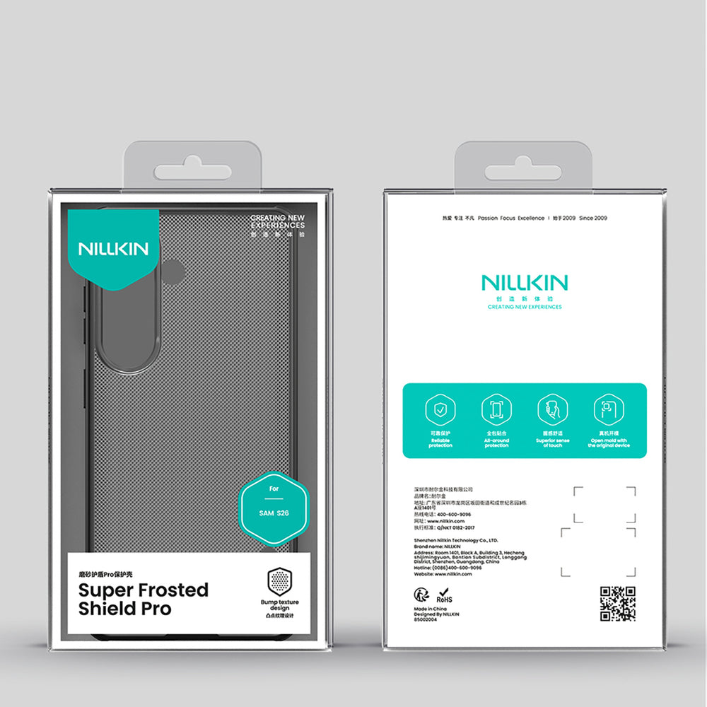 Nillkin Super Frosted Shield Pro Case til Samsung Galaxy S26+ - Gennemskinneligt sort