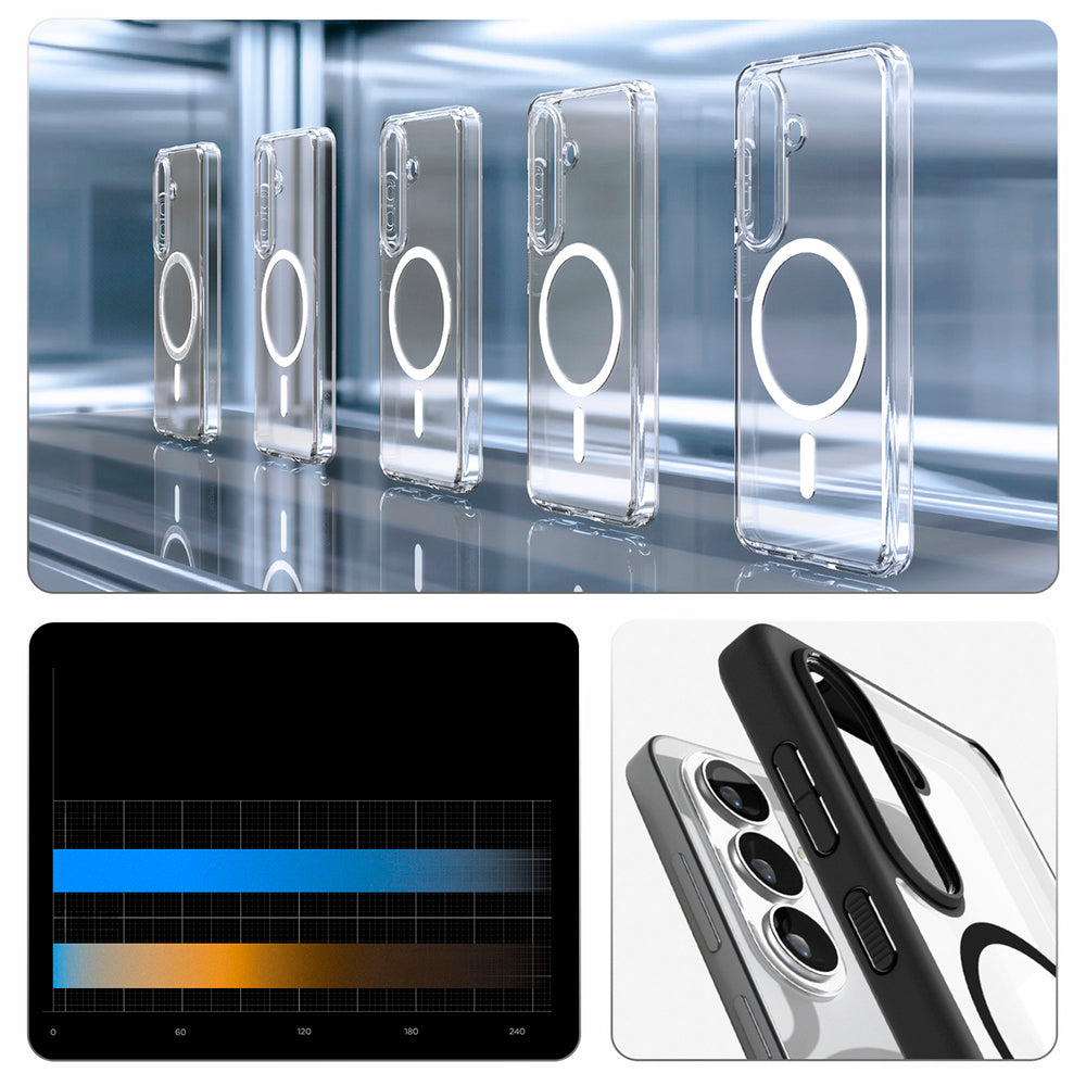 Spigen Ultra Hybrid Mag MagSafe Case til Samsung Galaxy S26 - Clear Black