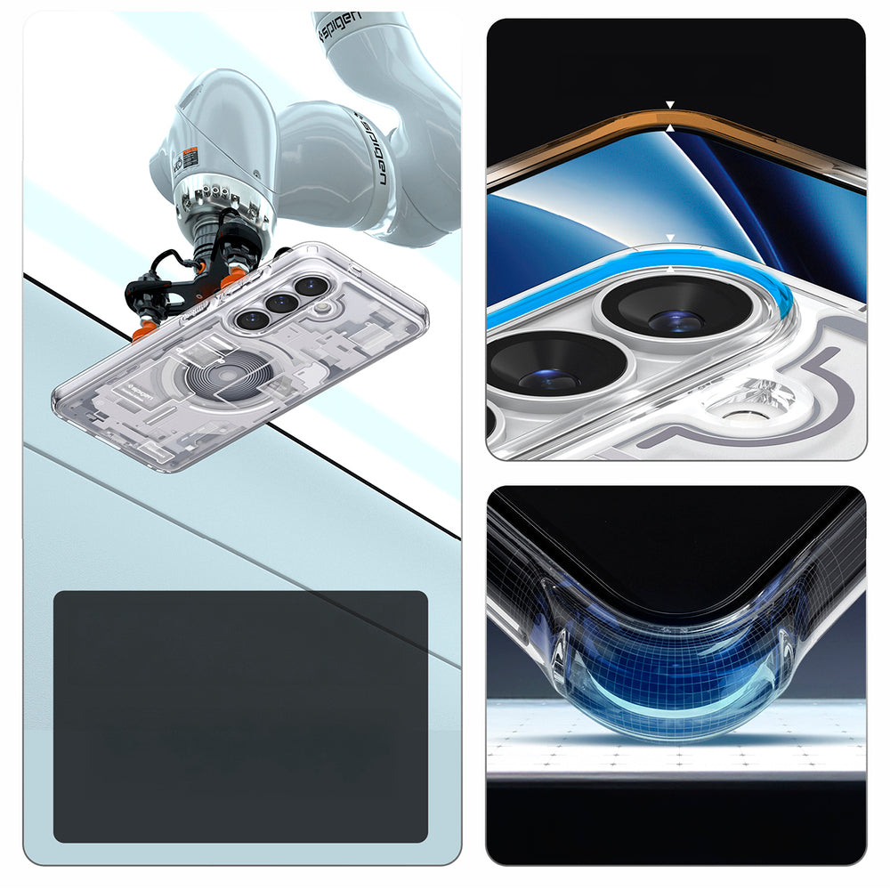 Spigen Ultra Hybrid Mag MagSafe Case til Samsung Galaxy S26 Zero One - Klar og hvid