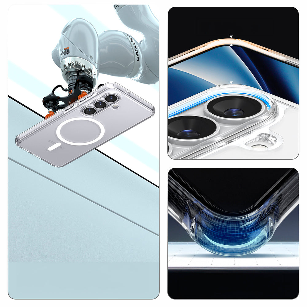 Spigen Ultra Hybrid Mag MagSafe Case til Samsung Galaxy S26+ - Klar og hvid