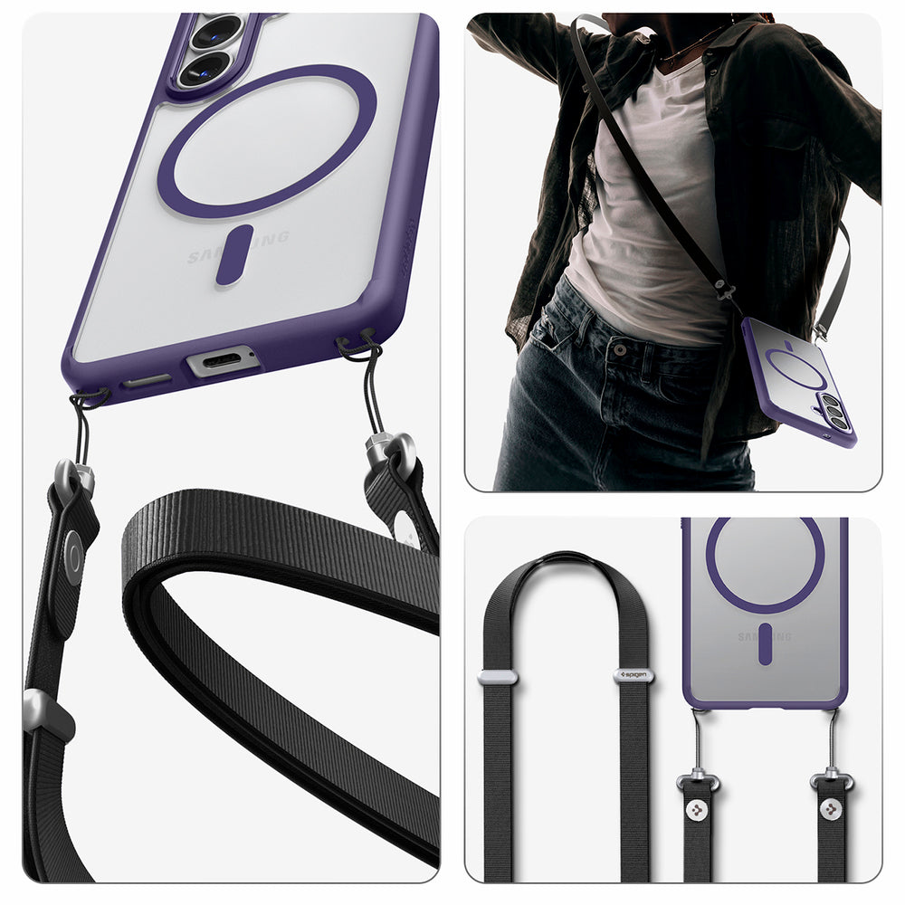 Spigen Ultra Hybrid Mag MagSafe Case til Samsung Galaxy S26+ - Clear Navy Blue