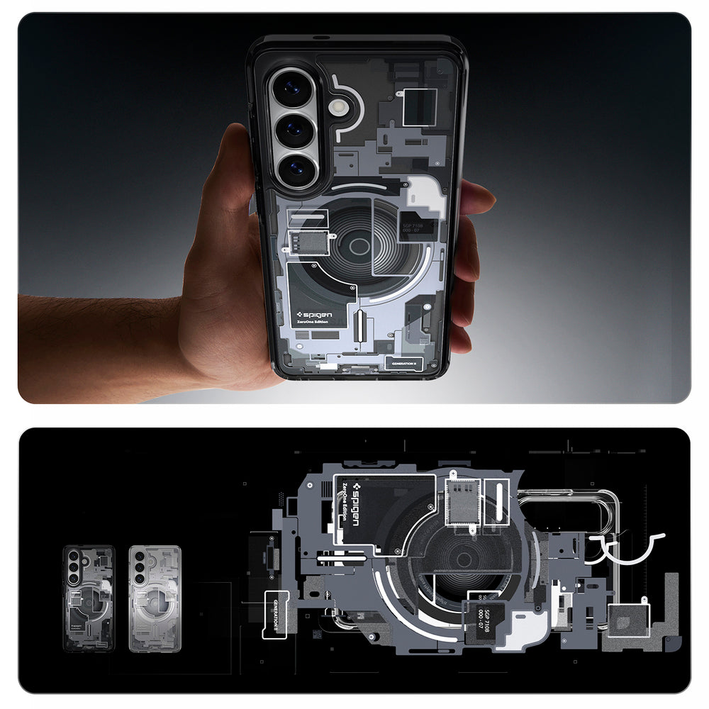 Spigen Ultra Hybrid Mag MagSafe Case til Samsung Galaxy S26+ Zero One - Clear Black