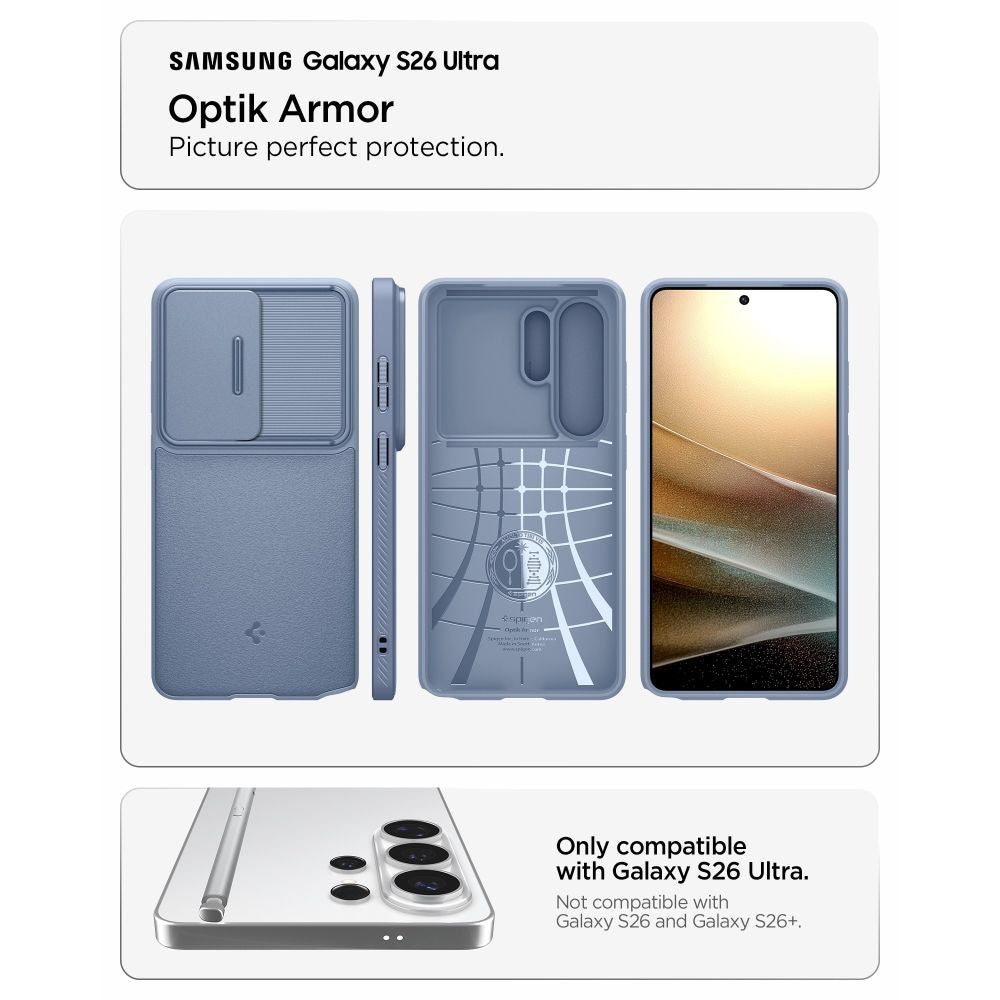 Spigen Optik Armor Case til Samsung Galaxy S26 Ultra - Blå