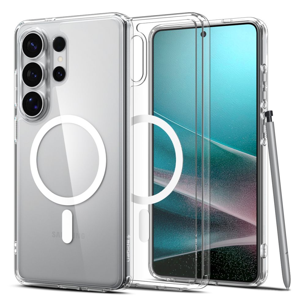 Spigen Ultra Hybrid Mag MagSafe Case til Samsung Galaxy S26 Ultra - Klar og hvid