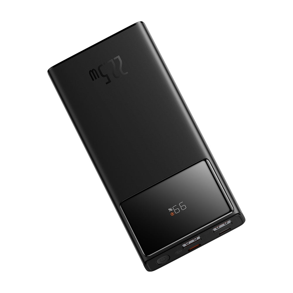 Baseus Star-Lord 10000mAh 22.5W Powerbank with Digital Display and 30cm USB-C 3A Cable - Black