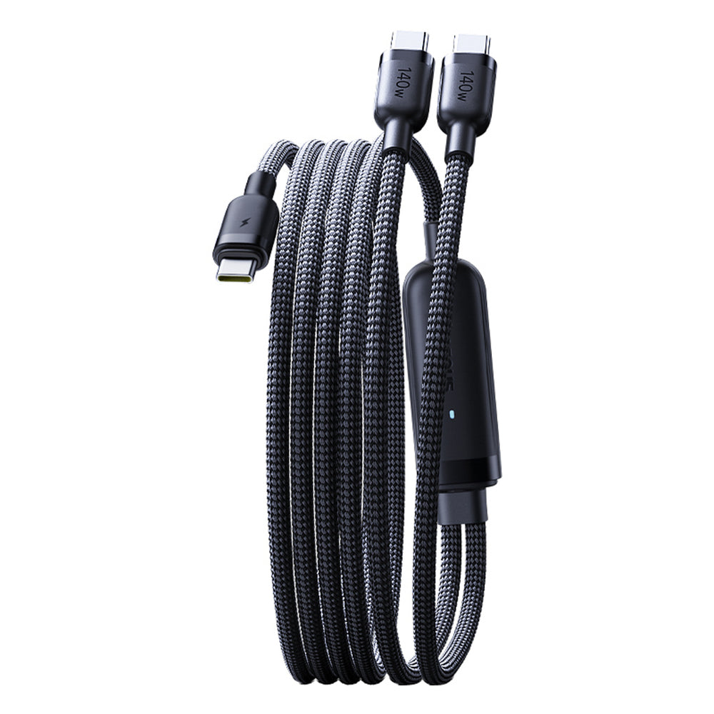 Baseus Flash 4 140W 2in1 USB-C to USB-C + USB-C Cable 1.5 m - Black