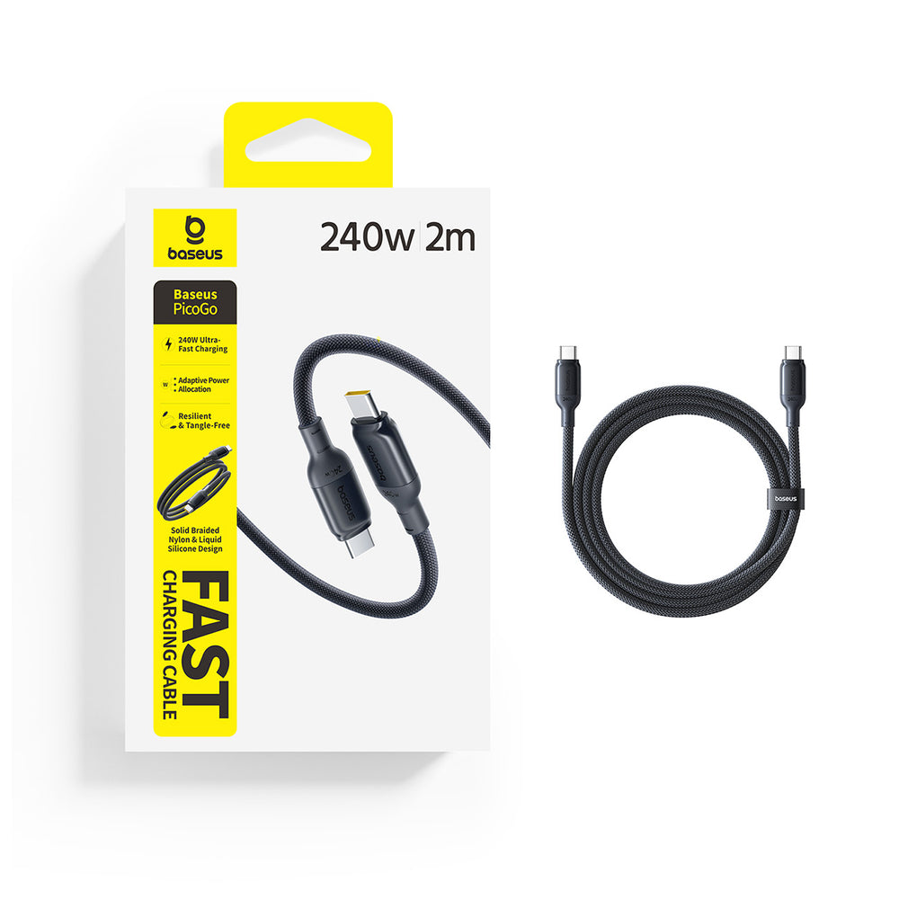 Baseus PicoGo 240W USB-C - USB-C Cable 2m - Black