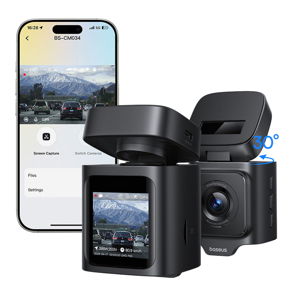 Baseus PrimeTrip VD1 Pro 4K Car Dash Cam - Black