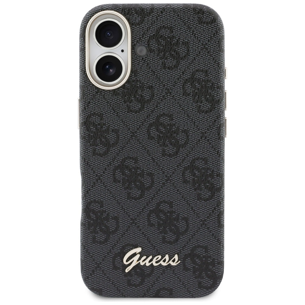Guess 4G Script MagSafe-hylster til iPhone 17 - sort