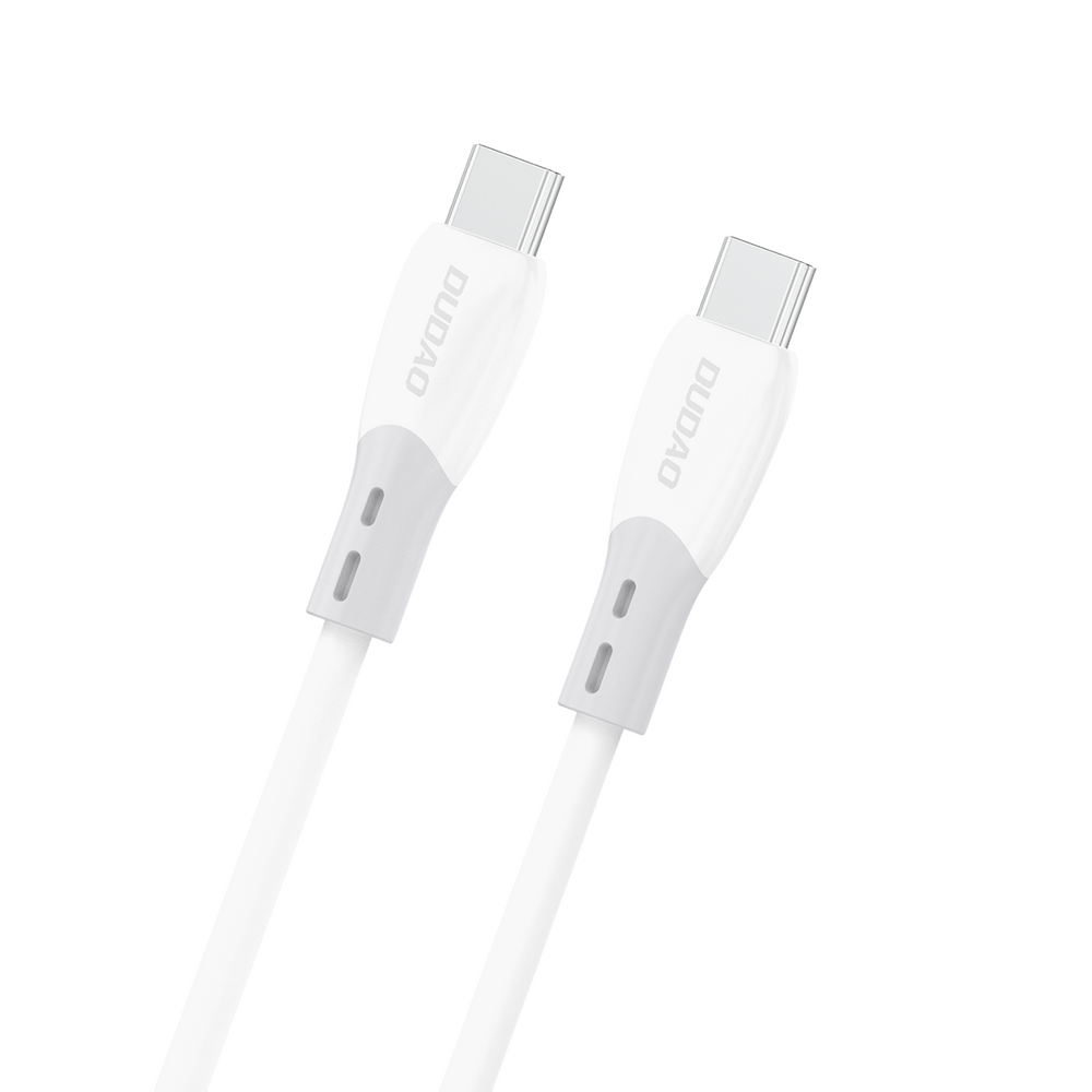 Dudao L25SC 60W USB-C - USB-C-kabel med blød silikone fløj 2m - hvid