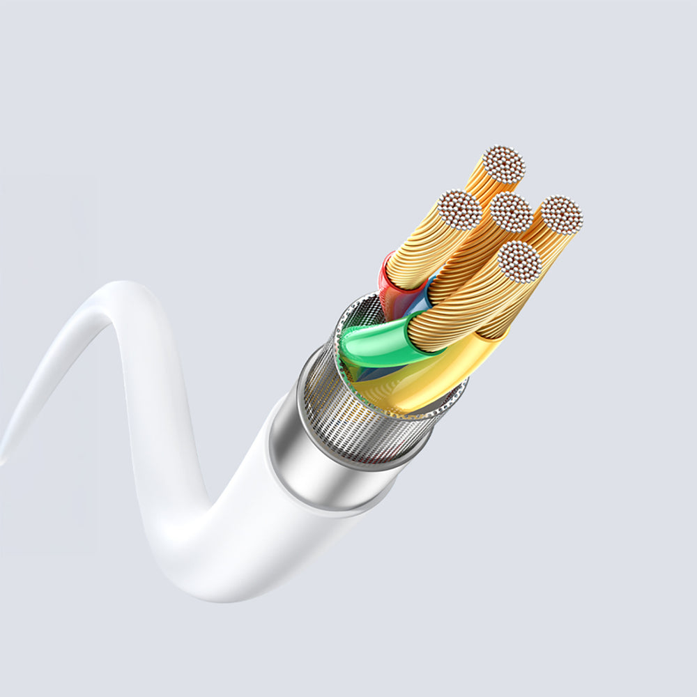 Dudao L25SC 60W USB-C - USB-C-kabel med blød silikone fløj 2m - hvid