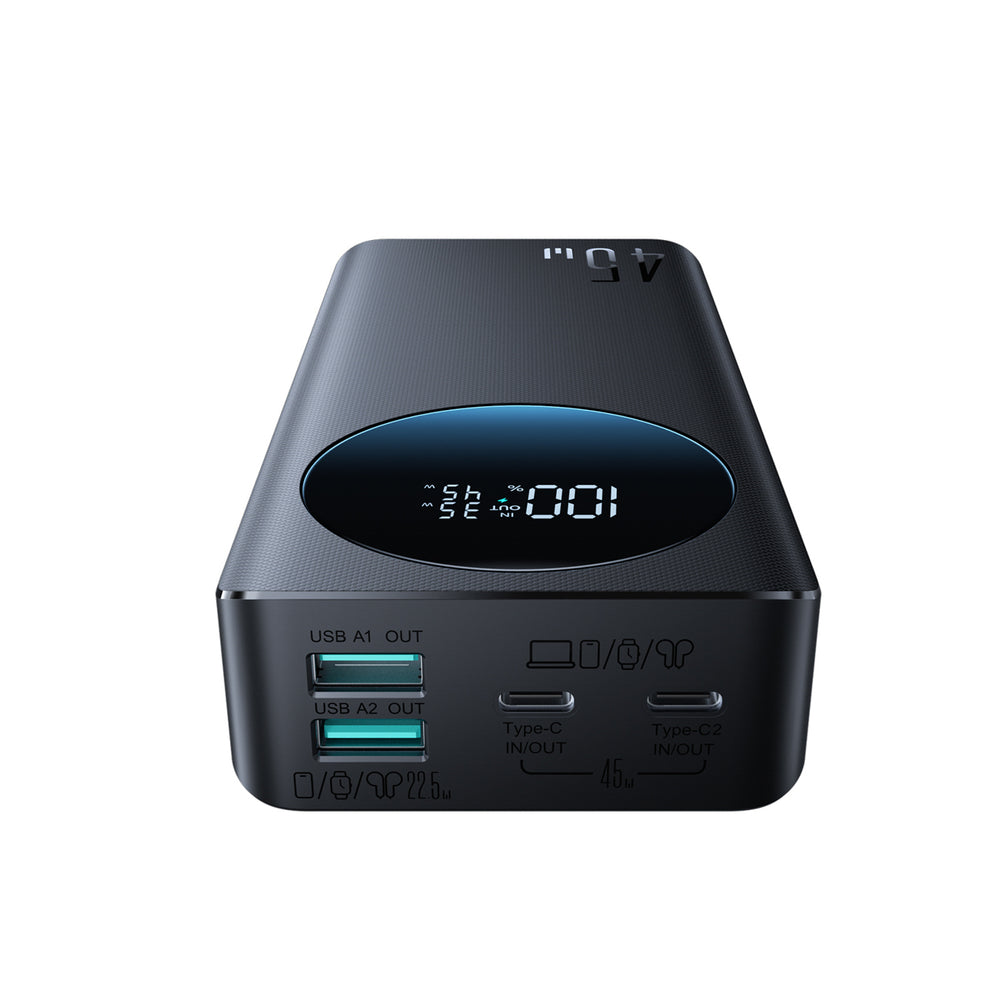 Joyroom JR-PBF02 Pro 20000 mAh 45W Powerbank med Digital Display 2x USB-A 2x USB-C - sort