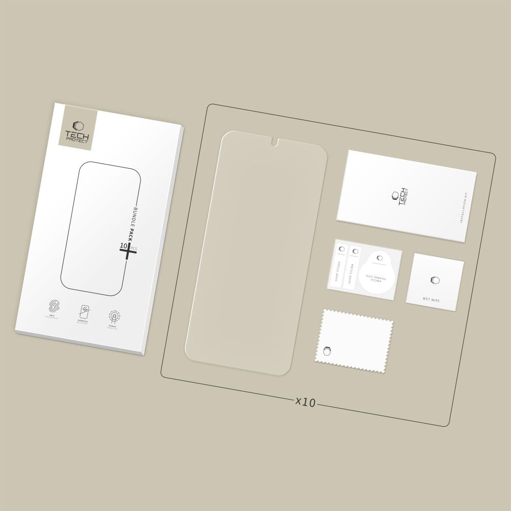 Set af 10 Tech-Protect Bundle af hærdet glas til Samsung Galaxy S26 Ultra