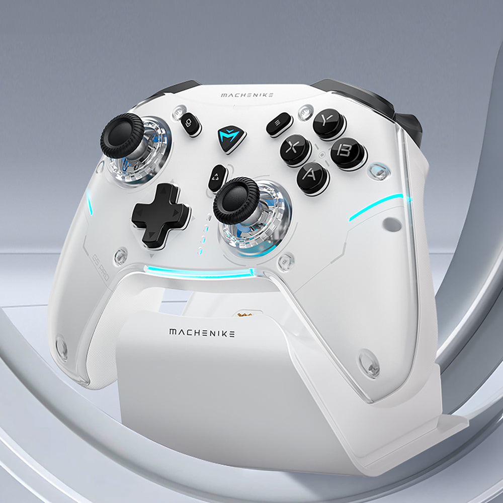 Machenike G5Pro Max trådløs spilkontroller med opladningsstation - hvid