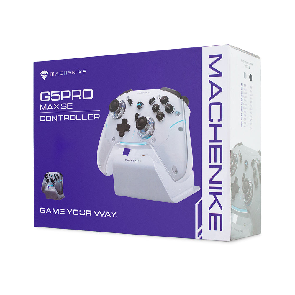 Machenike G5Pro Max Wireless Game Controller with Charging Station - White