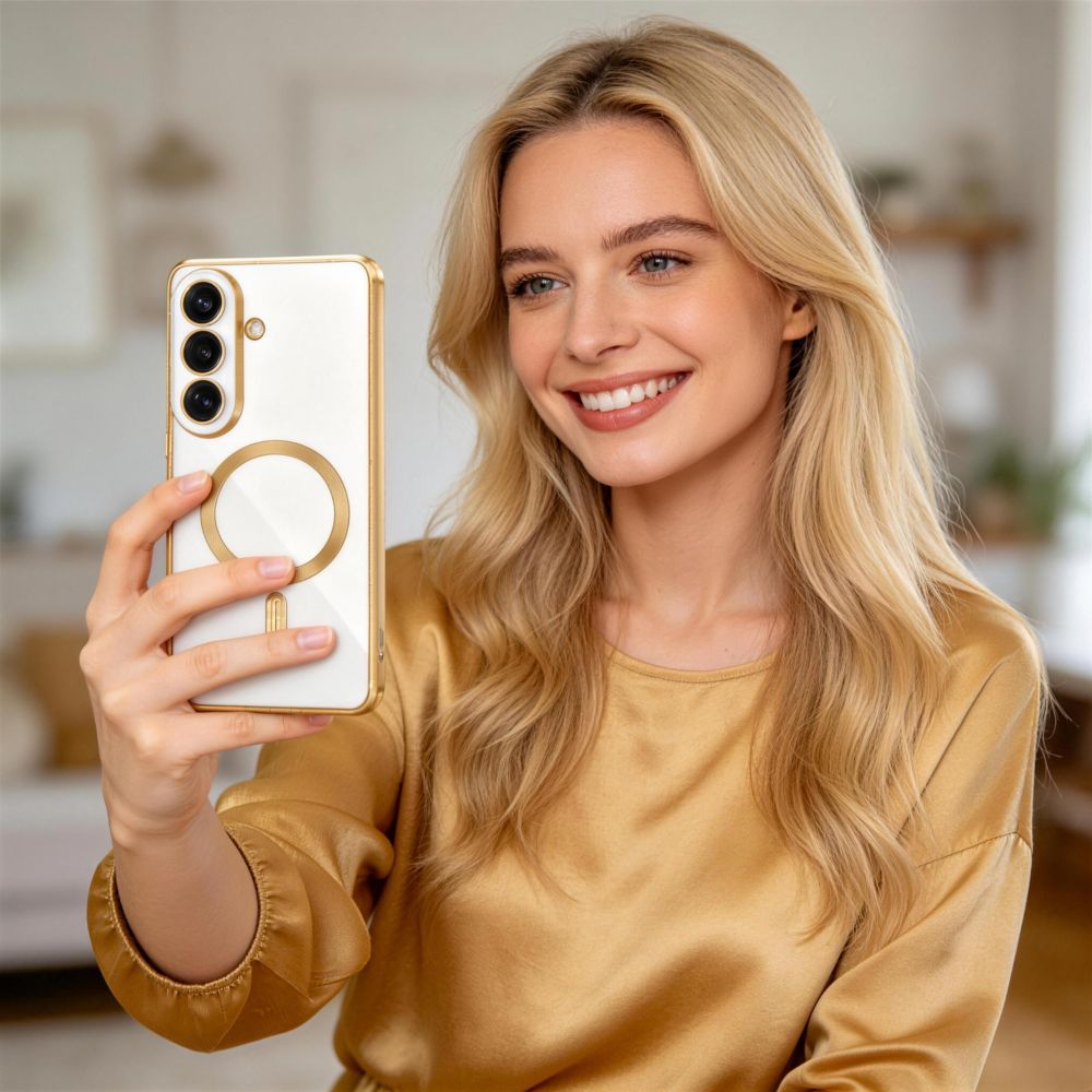 Tech-Protect MagFlex Case til Samsung Galaxy S26 - gennemsigtigt guld