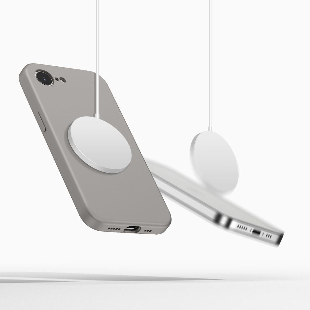 Tech-Protect Silicone MagSafe Case til iPhone 16E / 17E - Grå