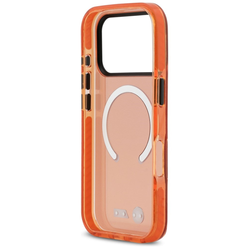 BMW M IML Shockproof Metal Logos MagSafe Case til iPhone 17 Pro - Pro Orange