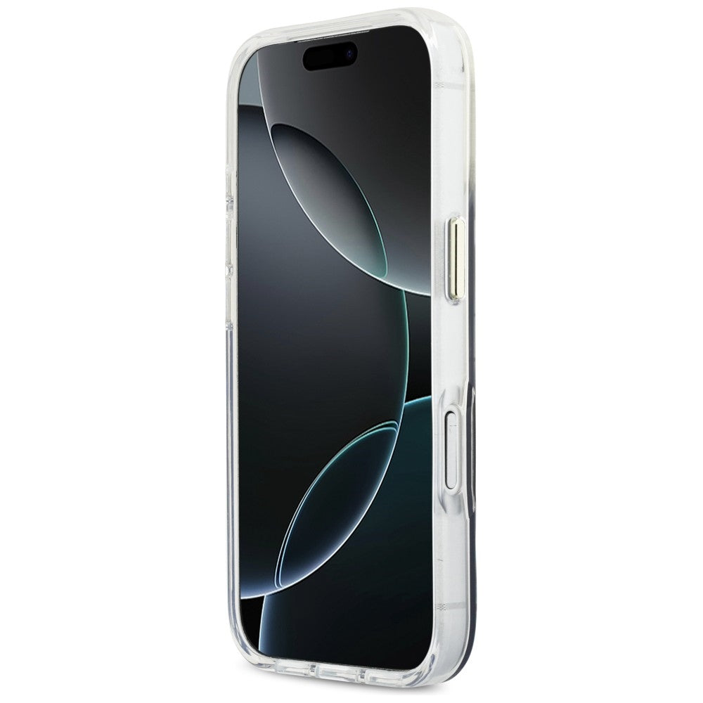 Guess IML Gradient Script Metal MagSafe Case til iPhone 17 Pro Max - sort