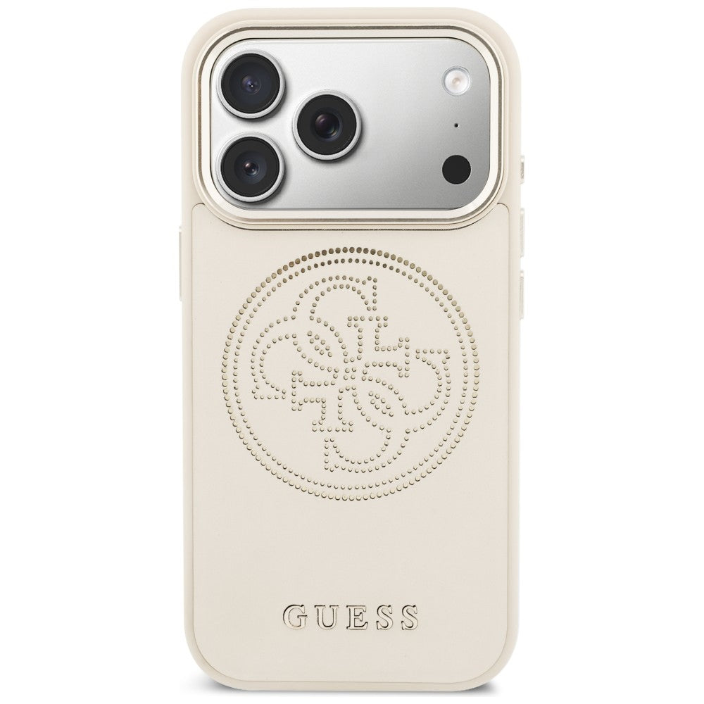 Guess Perforeret 4G MagSafe Case til iPhone 17 Pro Max - Beige