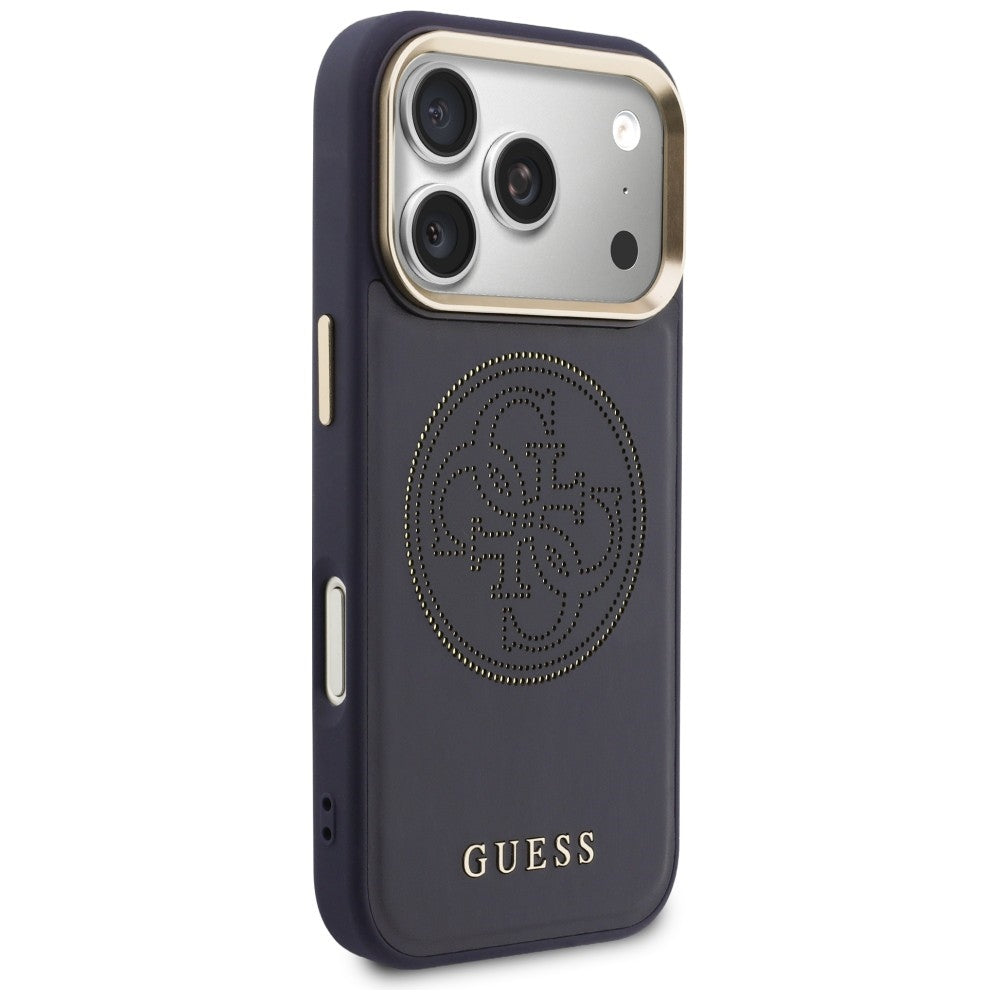 Guess perforeret 4G MagSafe-fodral til iPhone 17 Pro Max - blå