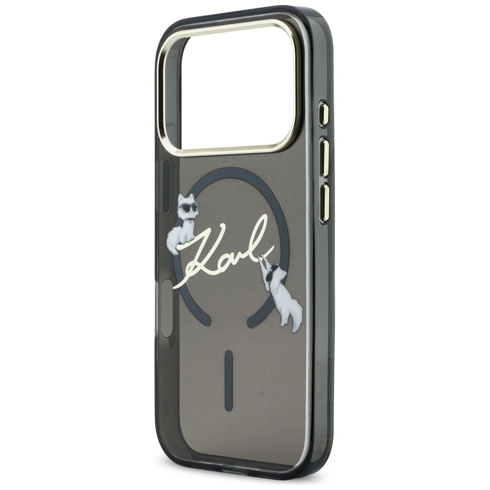 Karl Lagerfeld IML Choupettes Karl Script Logo MagSafe Case til iPhone 17 Pro - sort