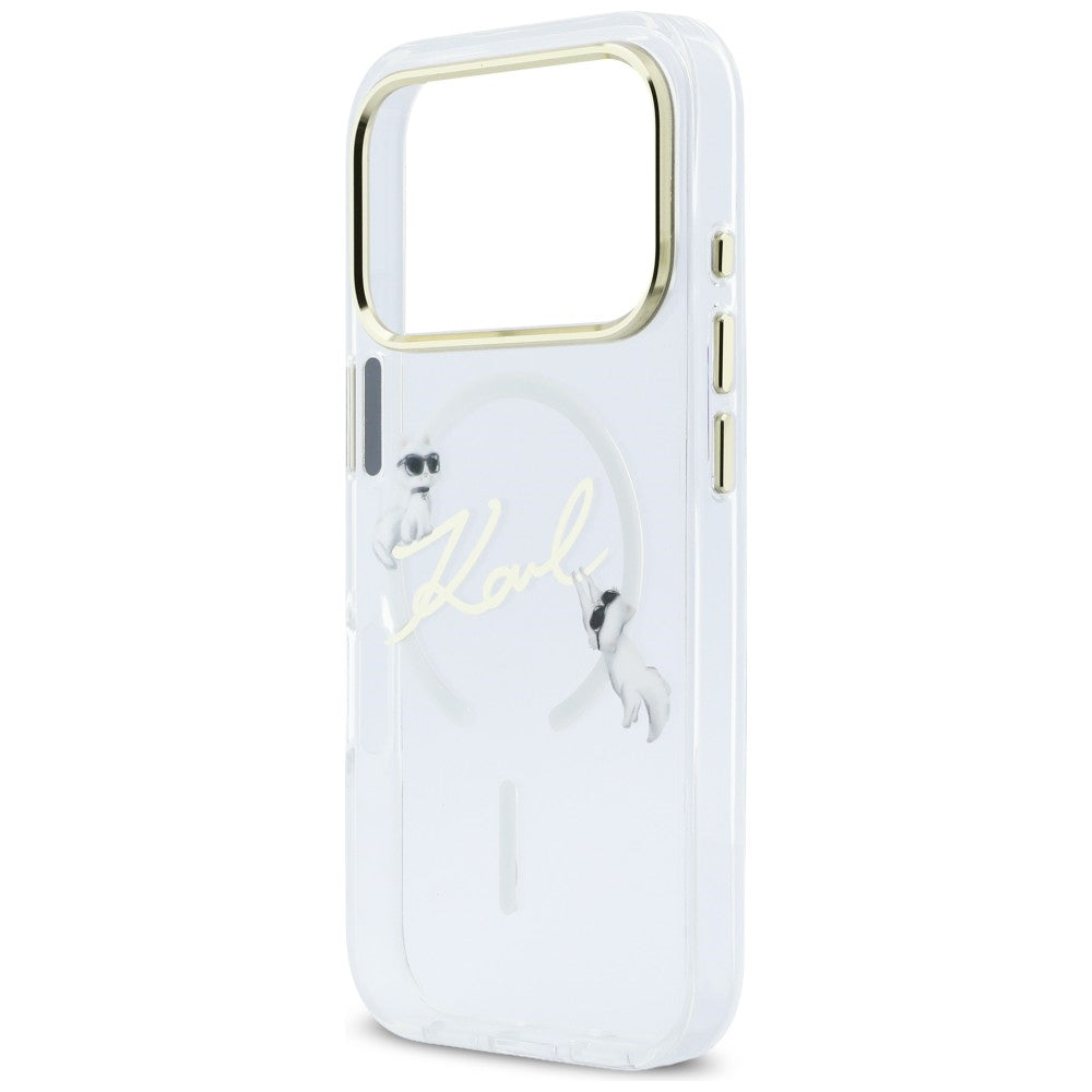 Karl Lagerfeld IML Choupettes Karl Script Logo MagSafe Case til iPhone 17 Pro Max - Klar